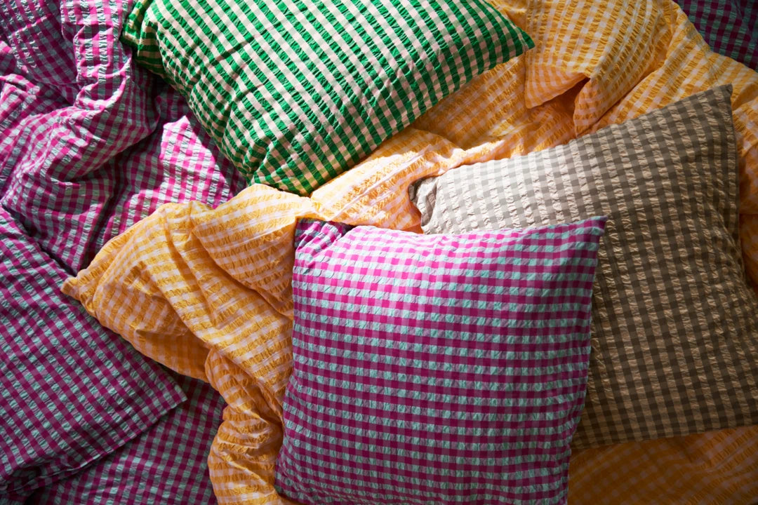 Juna  Bæg&Bølge 140x200 cm Rosa, Fuchsia/Mint