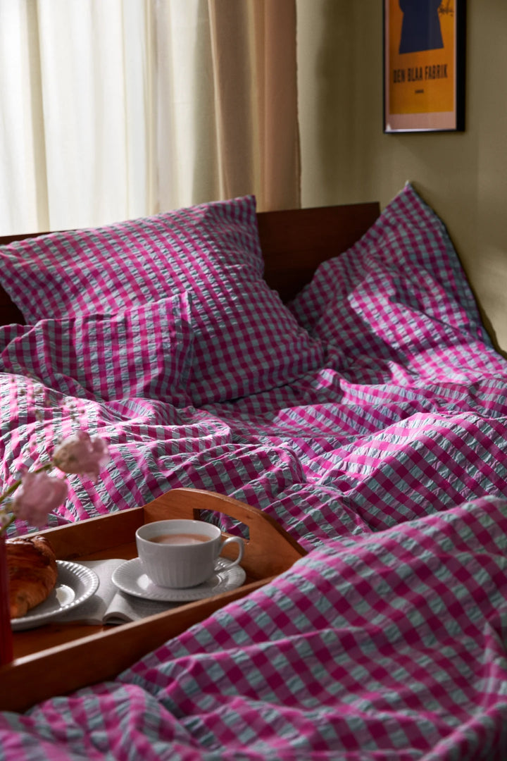 Juna bæk&bølge fuchia/mint 140x220cm