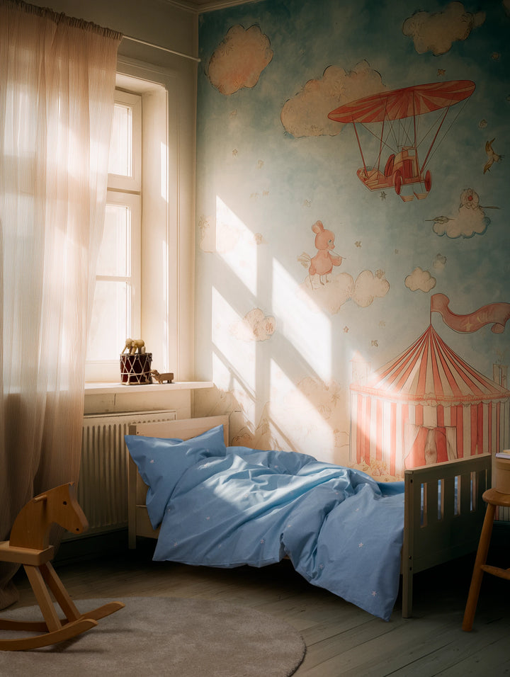 Juna Daisy junior seingjarsett blátt 100x140cm