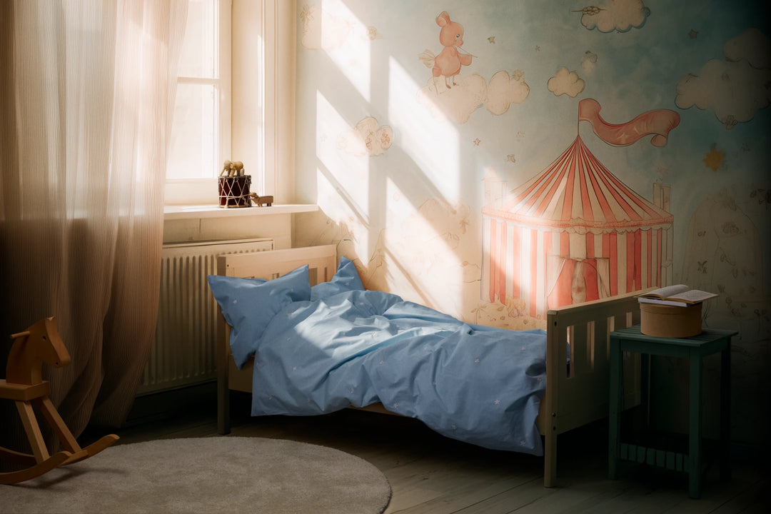 Juna Daisy junior seingjarsett blátt 100x140cm