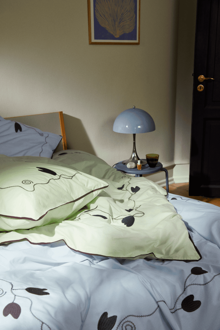 Juna kimpop seigjarklaði 140x220cm blátt