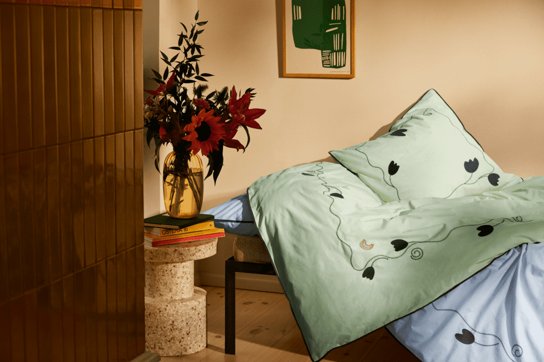 Juna kimpop seigjarklaði 140x220cm blátt