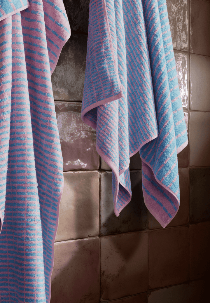 Juna Nuance handklæði 70x140 cm pink/blátt