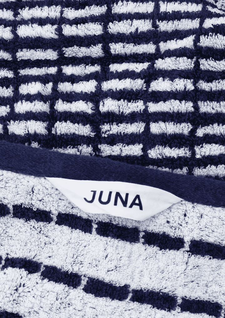 Juna Nuance handklæði 50x100cm blátt/hvítt