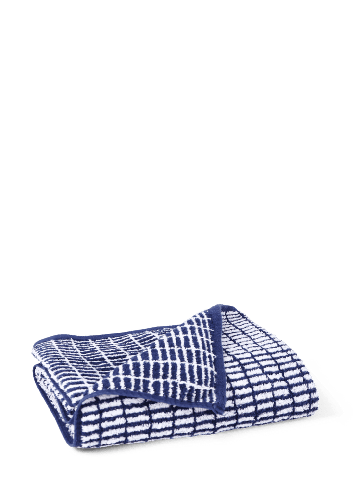 Juna Nuance handklæði 70x140 cm blátt/hvítt