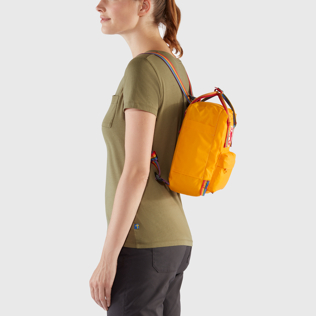 Fjallraven Kånken Mini ryggsekkur rainbow yellow