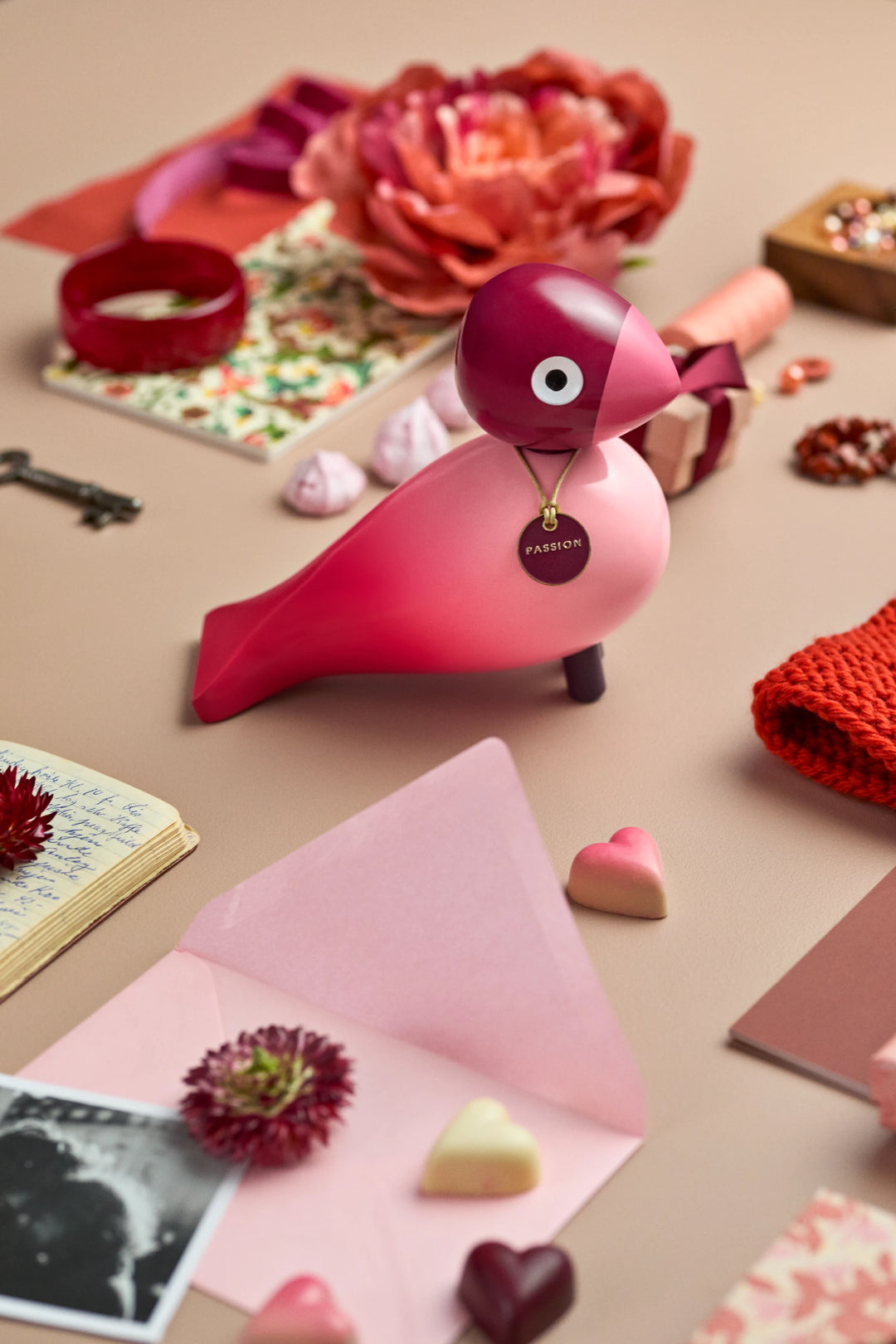 Kay Bojesen Story fuglur passion 15,5cm pink