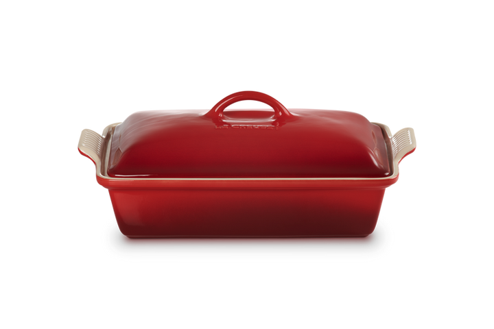 Le Creuset heritage fat v/lok 33x23cm cerise