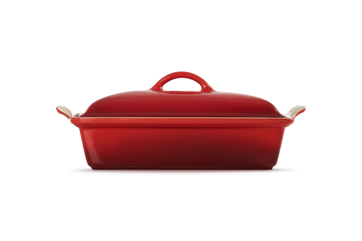 Le Creuset heritage fat v/lok 33x23cm cerise