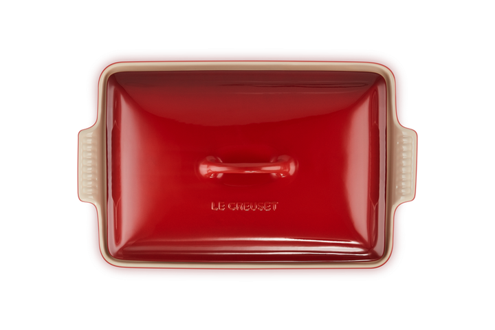 Le Creuset heritage fat v/lok 33x23cm cerise