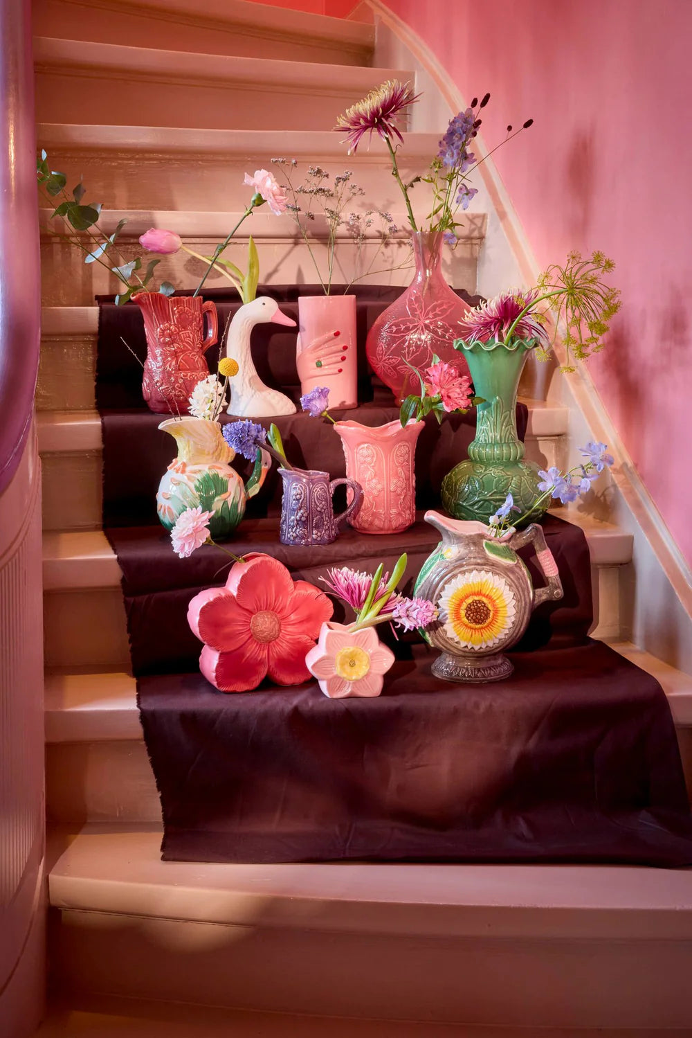 Rise Glas Vasi Pink