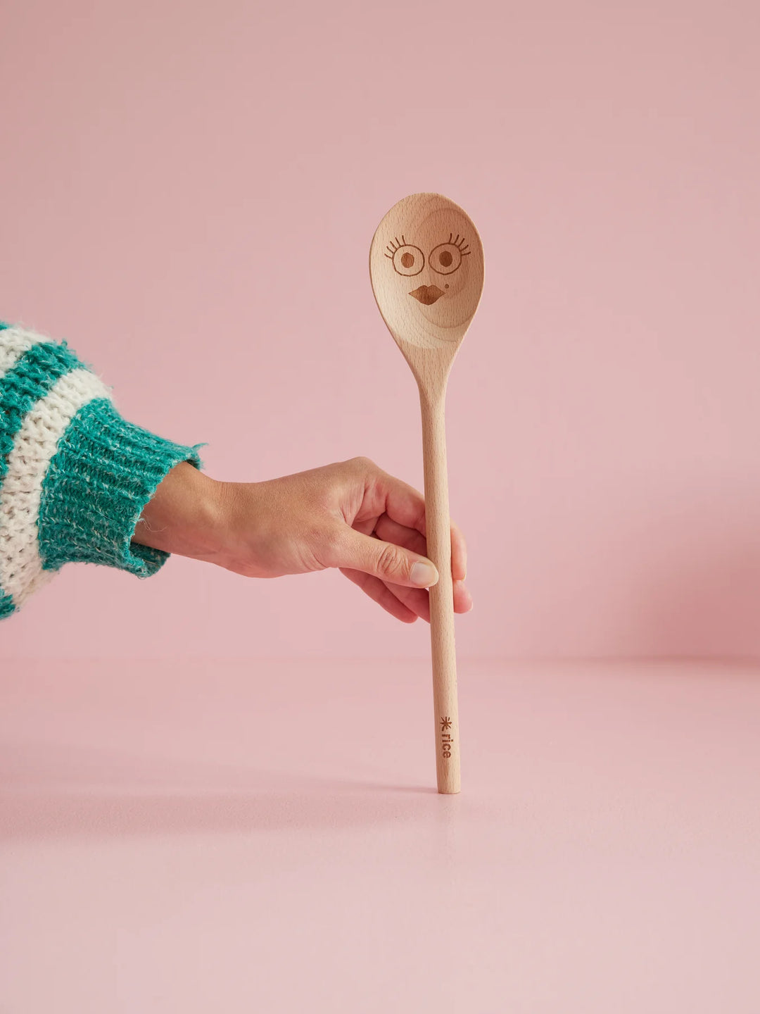 Rice Wooden Cooking Spoon Pink