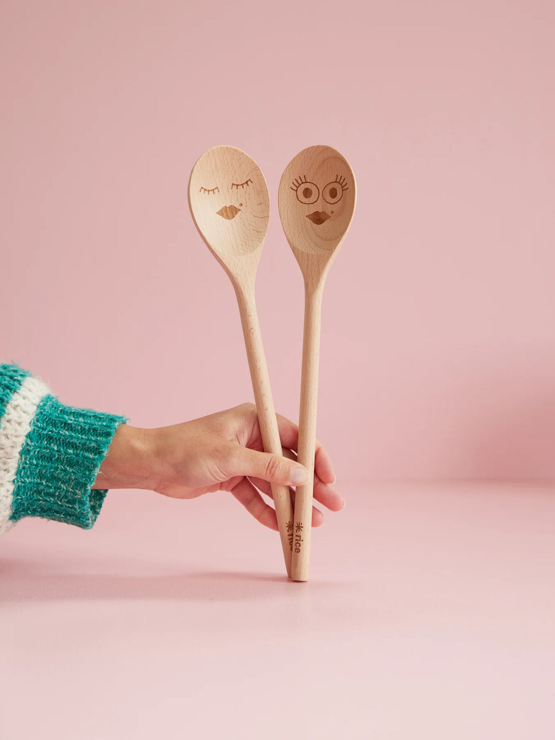 Rice Wooden Cooking Spoon Pink