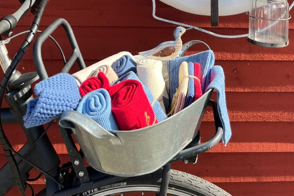 Solwang lappar 3 stk blå meleret