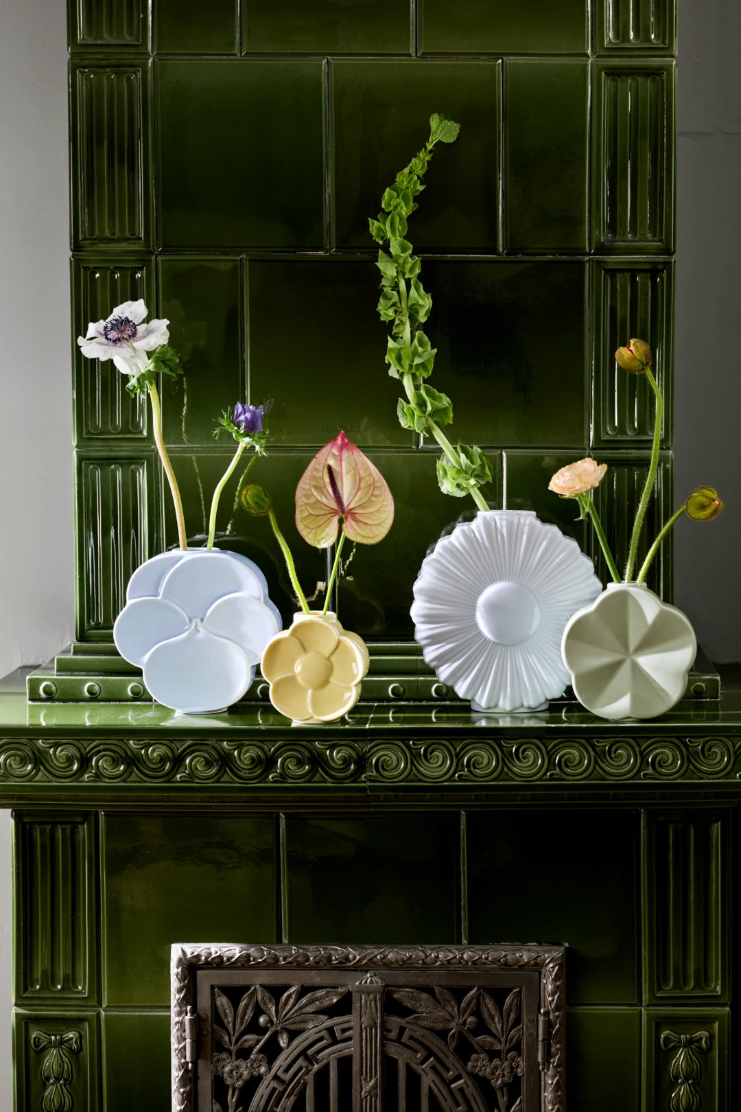 Lyngby Porcelæn pansy vasi H17 cm