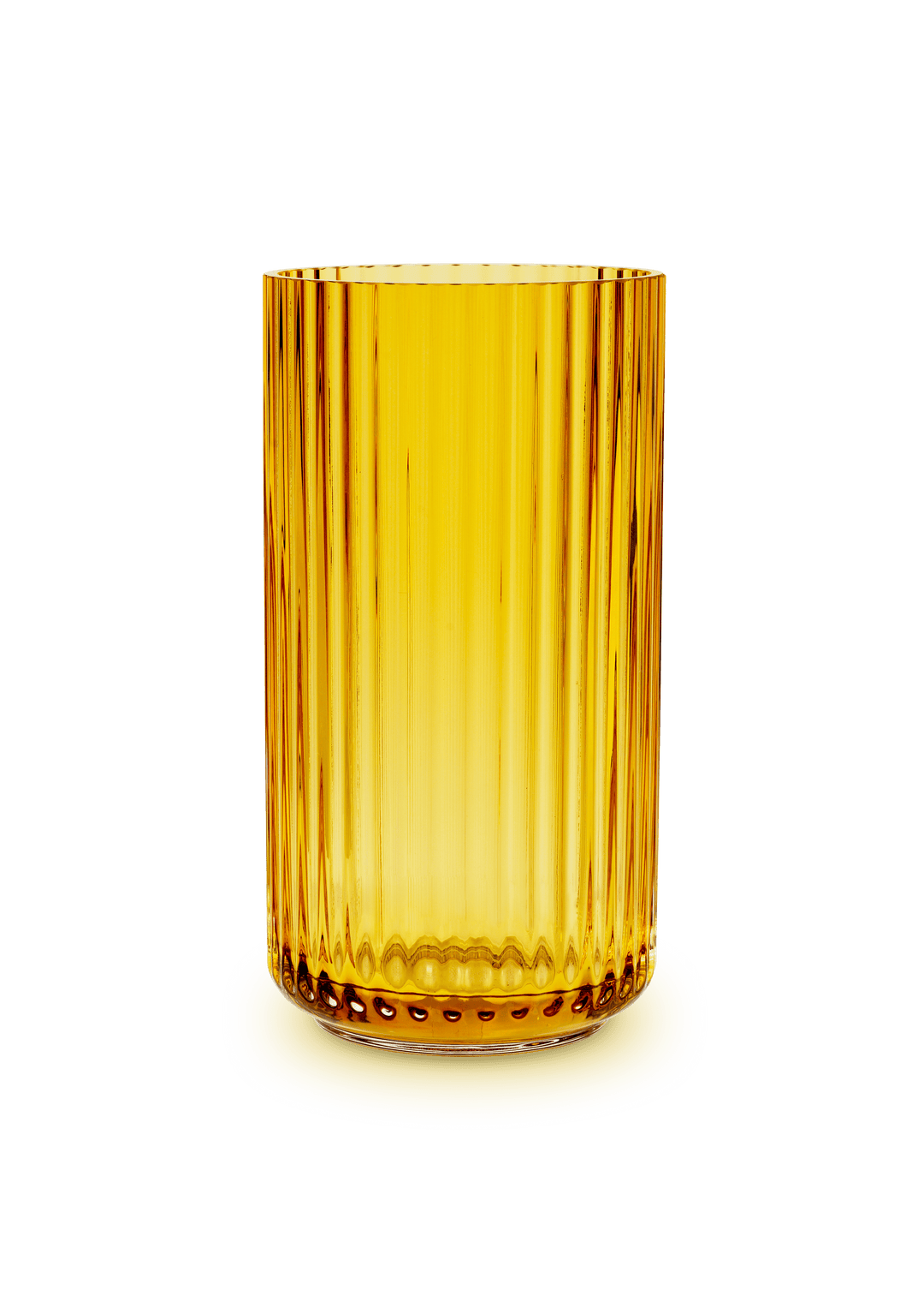 Lyngby glas vasi 15 cm amber