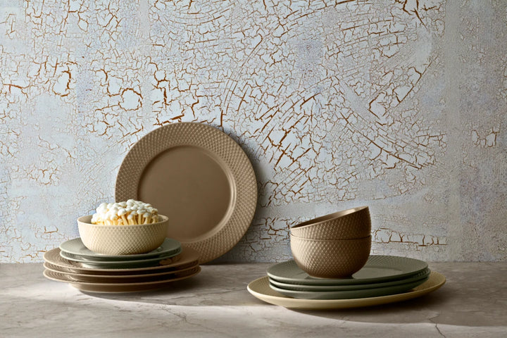 Lyngby Porcelæn Rhombe tallerkur 27cm clay