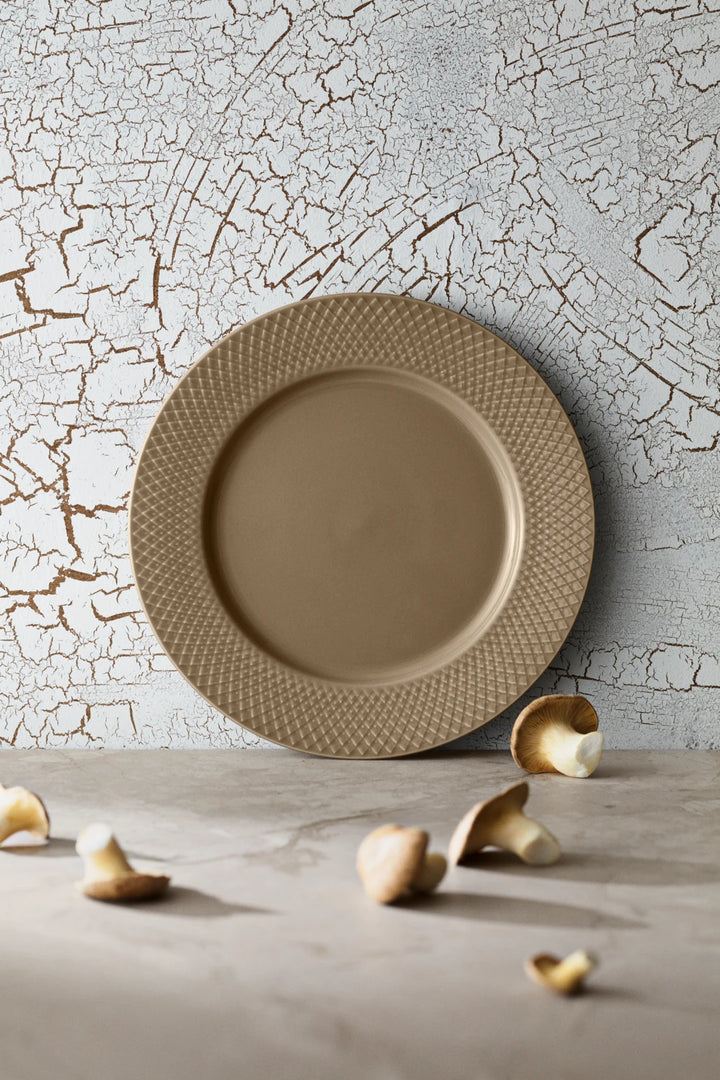 Lyngby Porcelæn Rhombe tallerkur 27cm clay