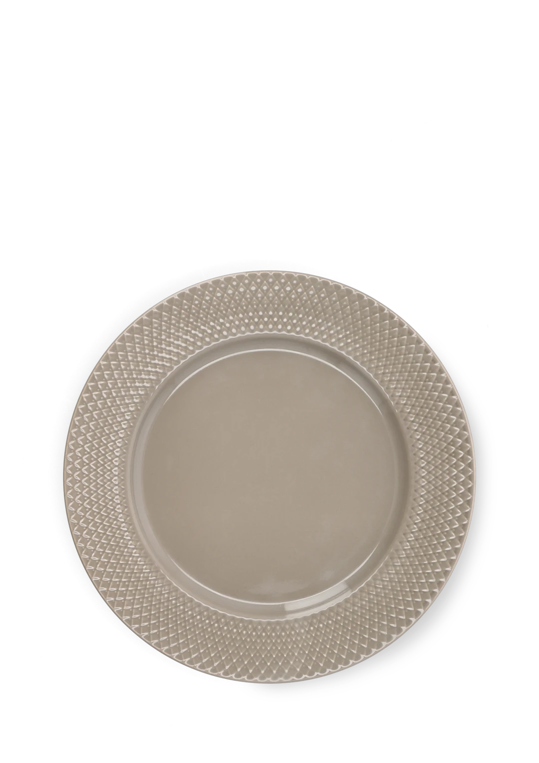 Lyngby Porcelæn Rhombe tallerkur 27cm clay