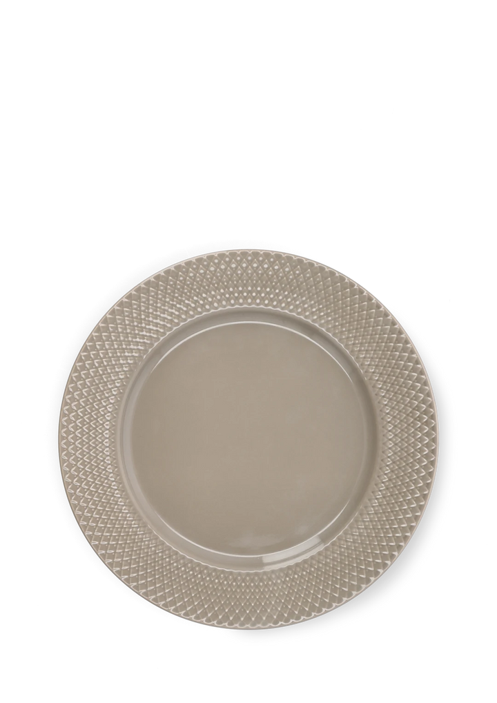 Lyngby Porcelæn Rhombe tallerkur 27cm clay