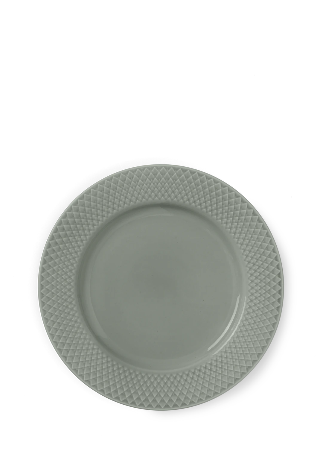 Lyngby Porcelæn Rhombe Earth tallerkur 27cm moss