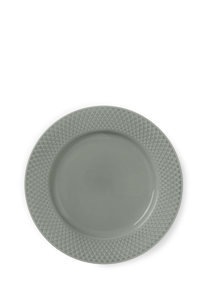 Lyngby Porcelæn Rhombe Earth tallerkur 27cm moss