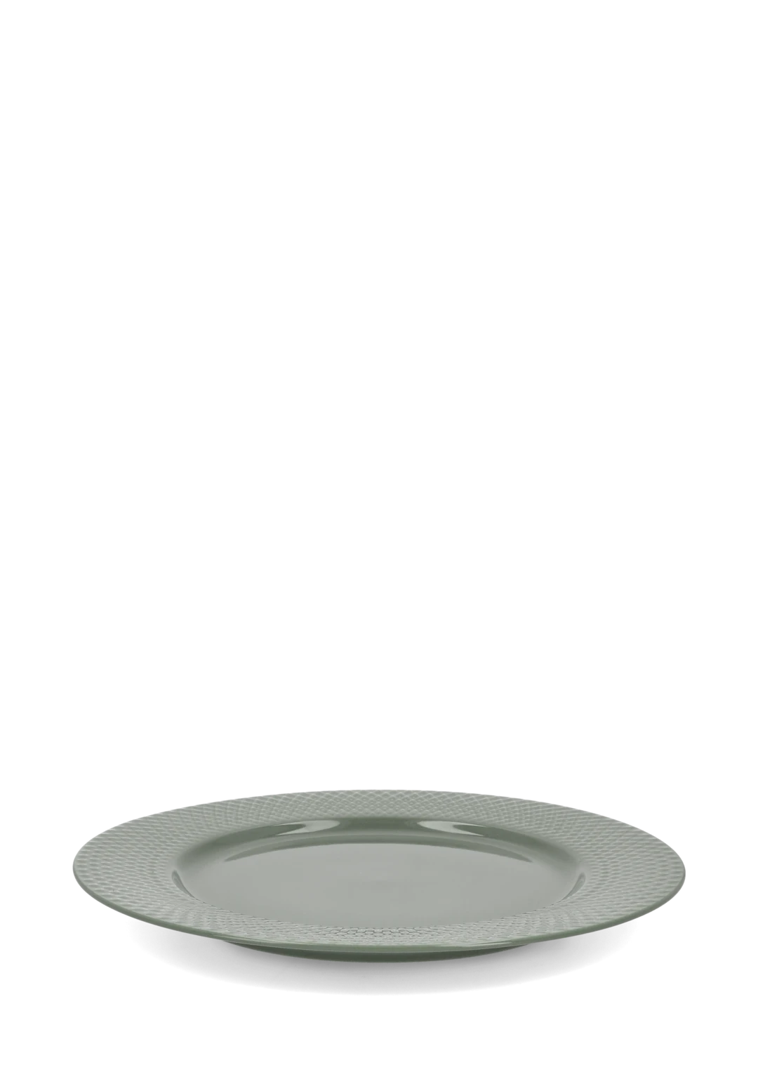 Lyngby Porcelæn Rhombe Earth tallerkur 27cm moss