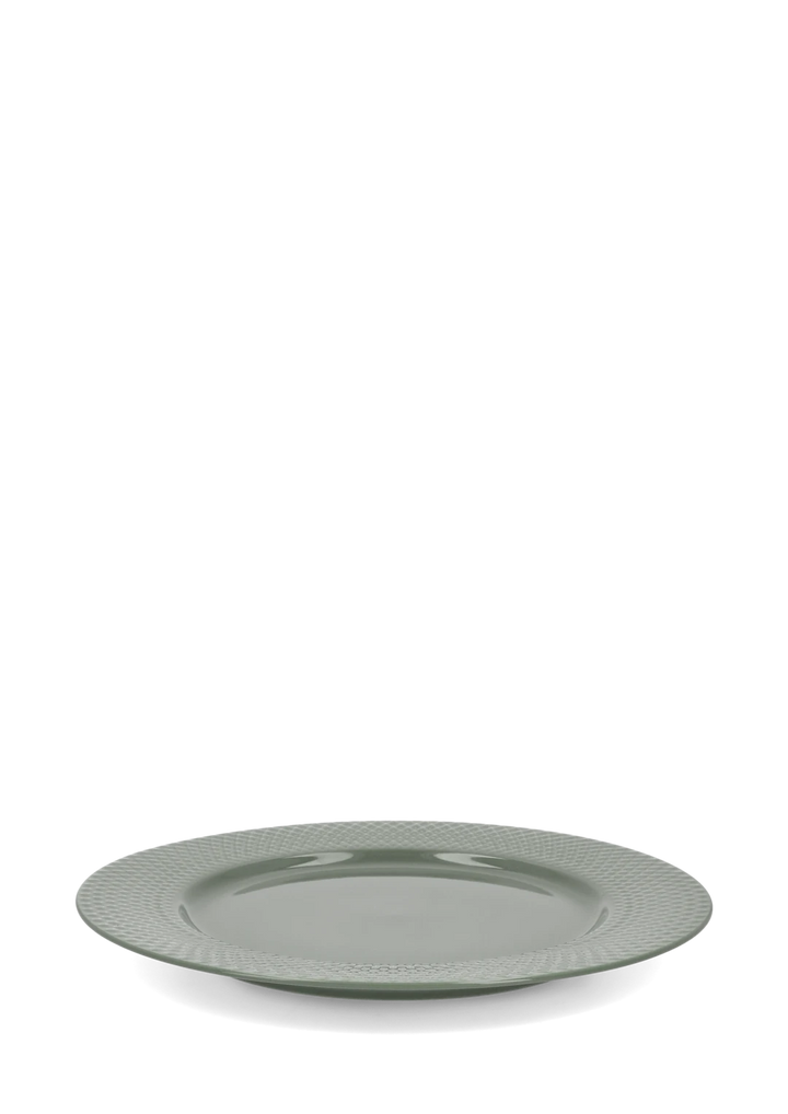 Lyngby Porcelæn Rhombe Earth tallerkur 27cm moss