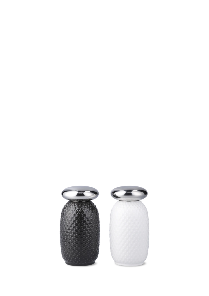 Lyngby Porcelæn salt og pipar kvørn sett svart/hvítt
