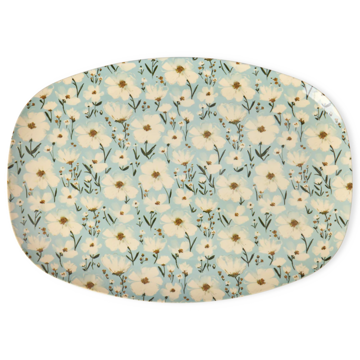 Rice ovalt fat v/bloom print 21,5x30cm