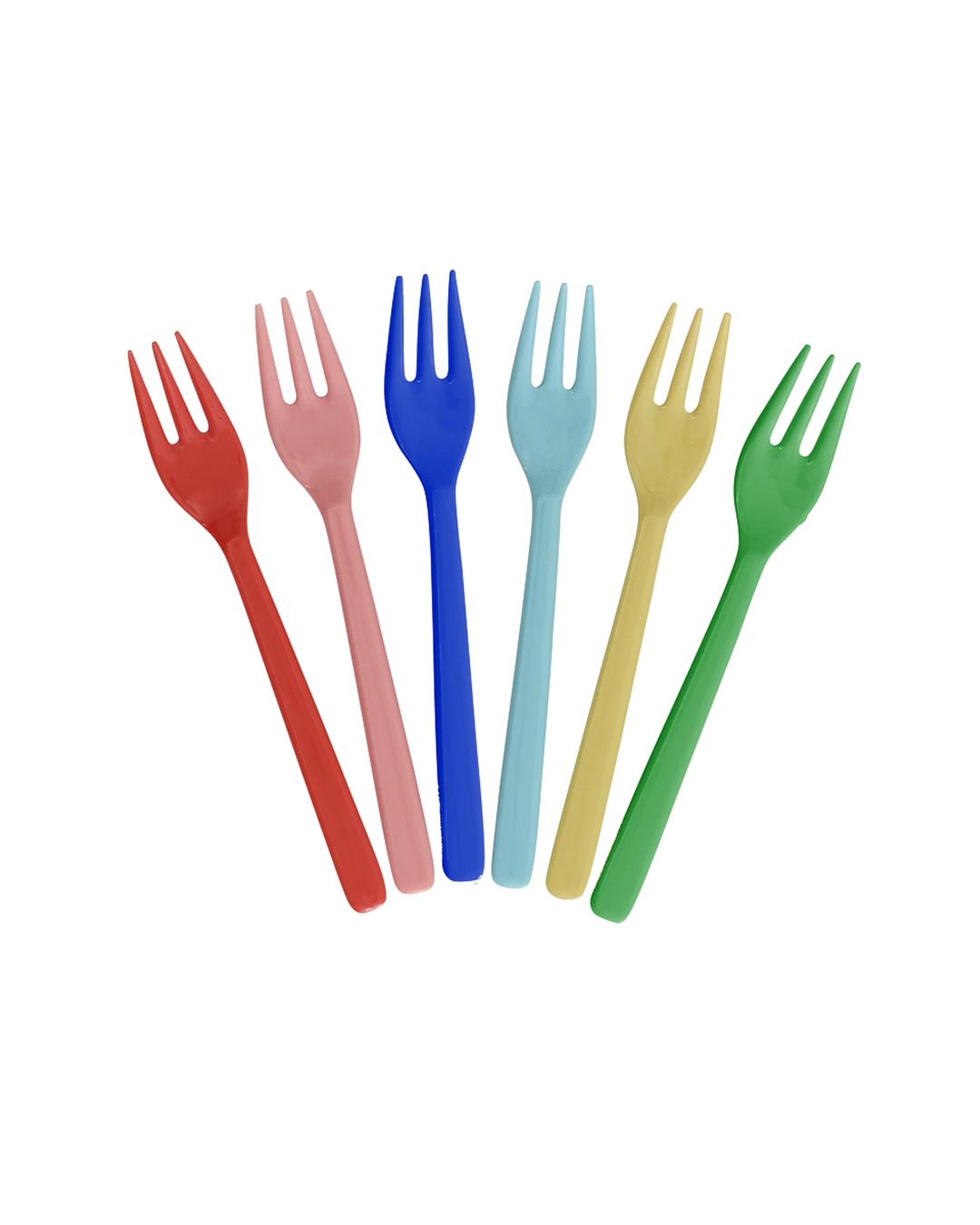 Rice Melamine Cake Fork 6stk