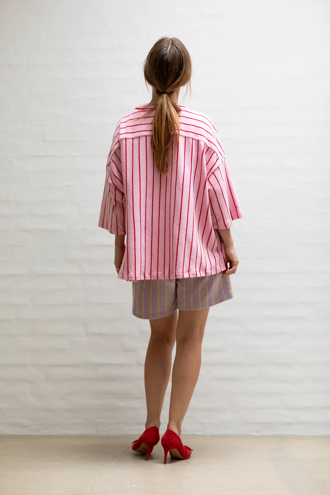 Bongusta oversized shirt baby pink & ski patrol