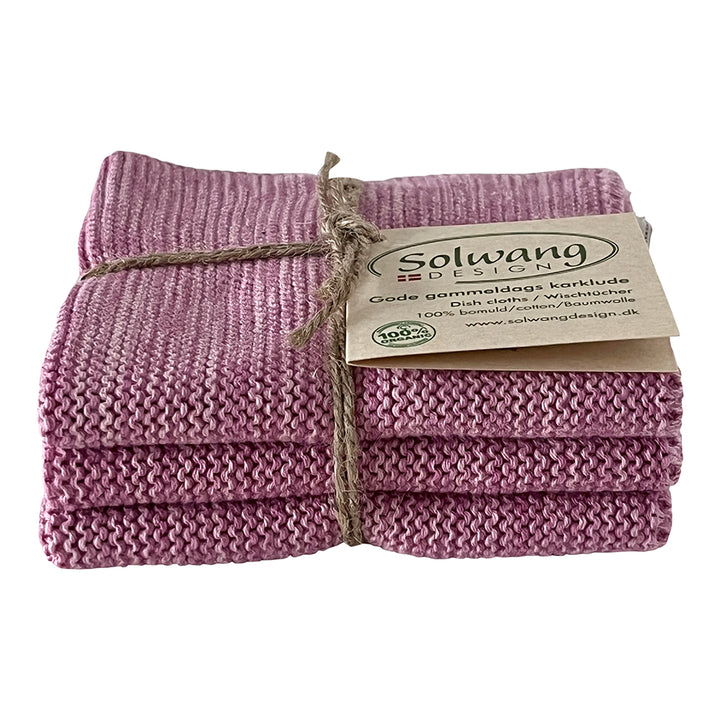 Solwang lappar 3 stk Rosa meleret