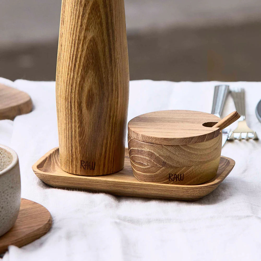 Raw teak bakki 17x10 cm