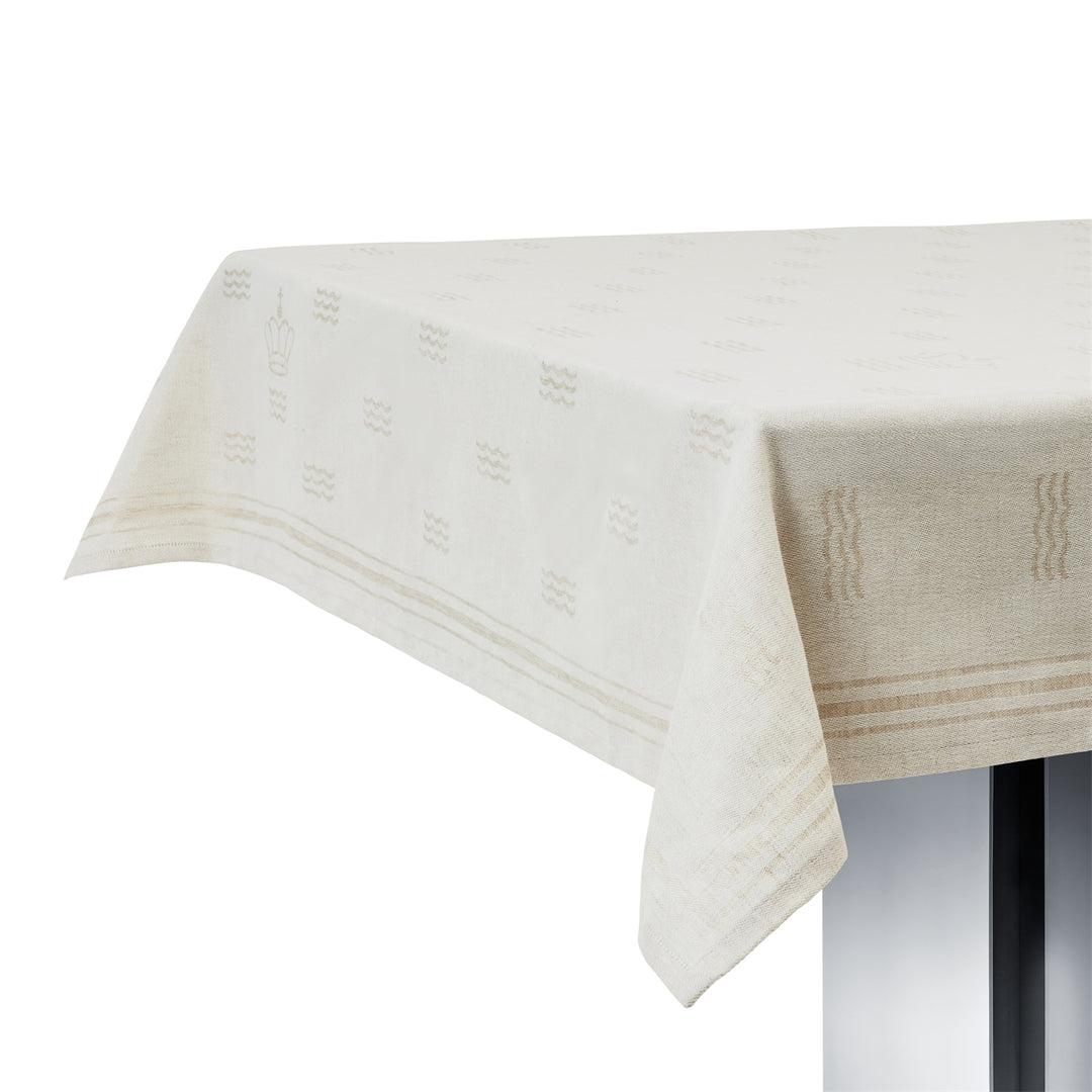 Royal Copenhagen wawes dúkur hvítur 145x320cm