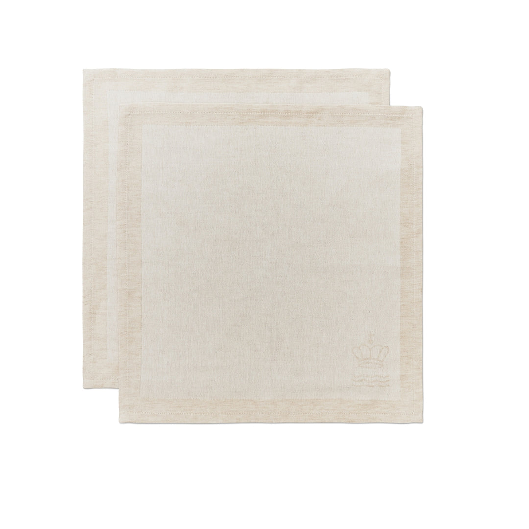 Royal Copenhagen wawes serviettar 2 stk hvítt 45x45