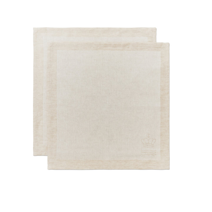 Royal Copenhagen wawes serviettar 2 stk hvítt 45x45