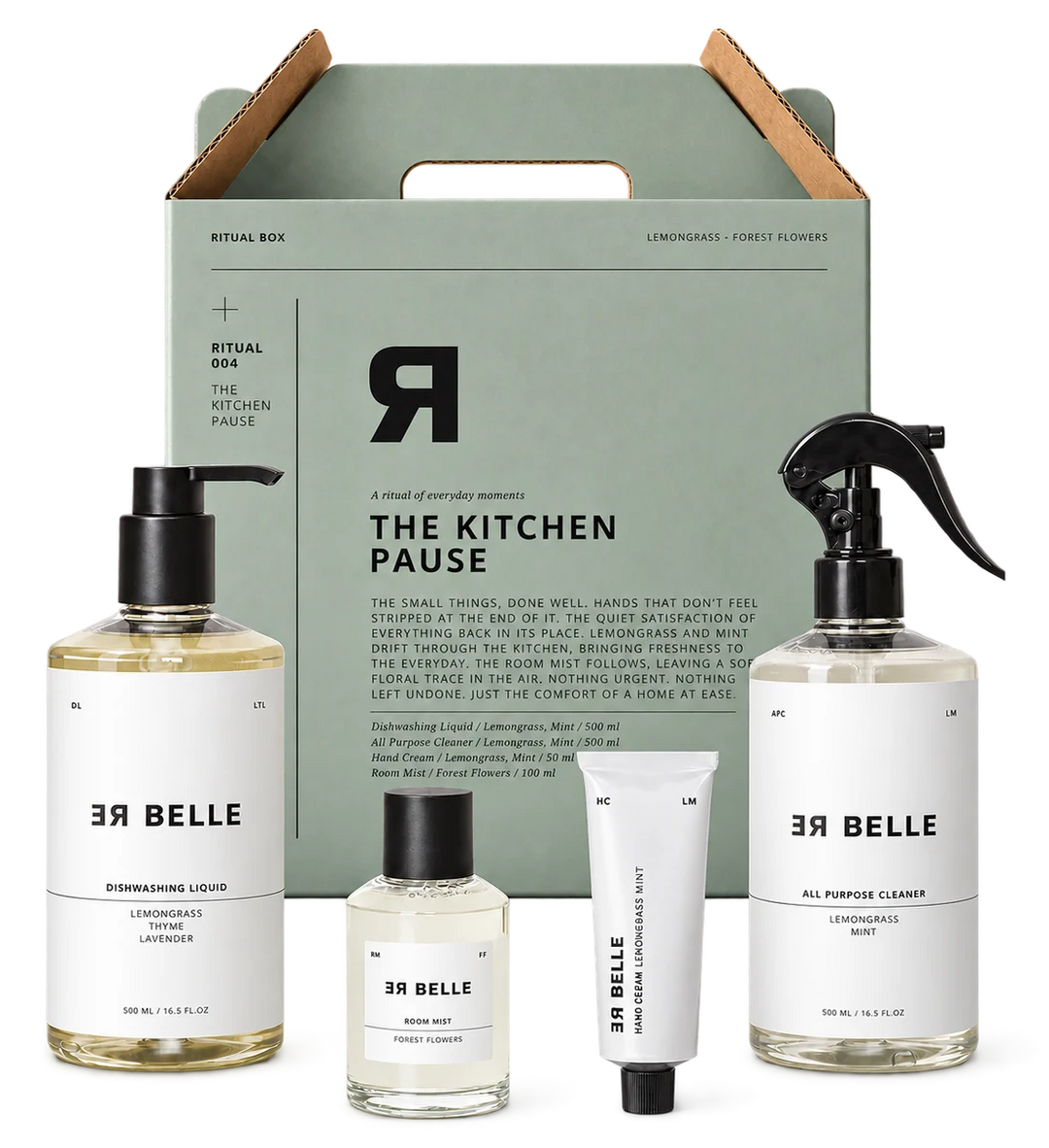 Rebelle The Kitchen Pause Dishwashing/Cleaner/Hand Cream/Room Mist (500/500/50/100 ml)