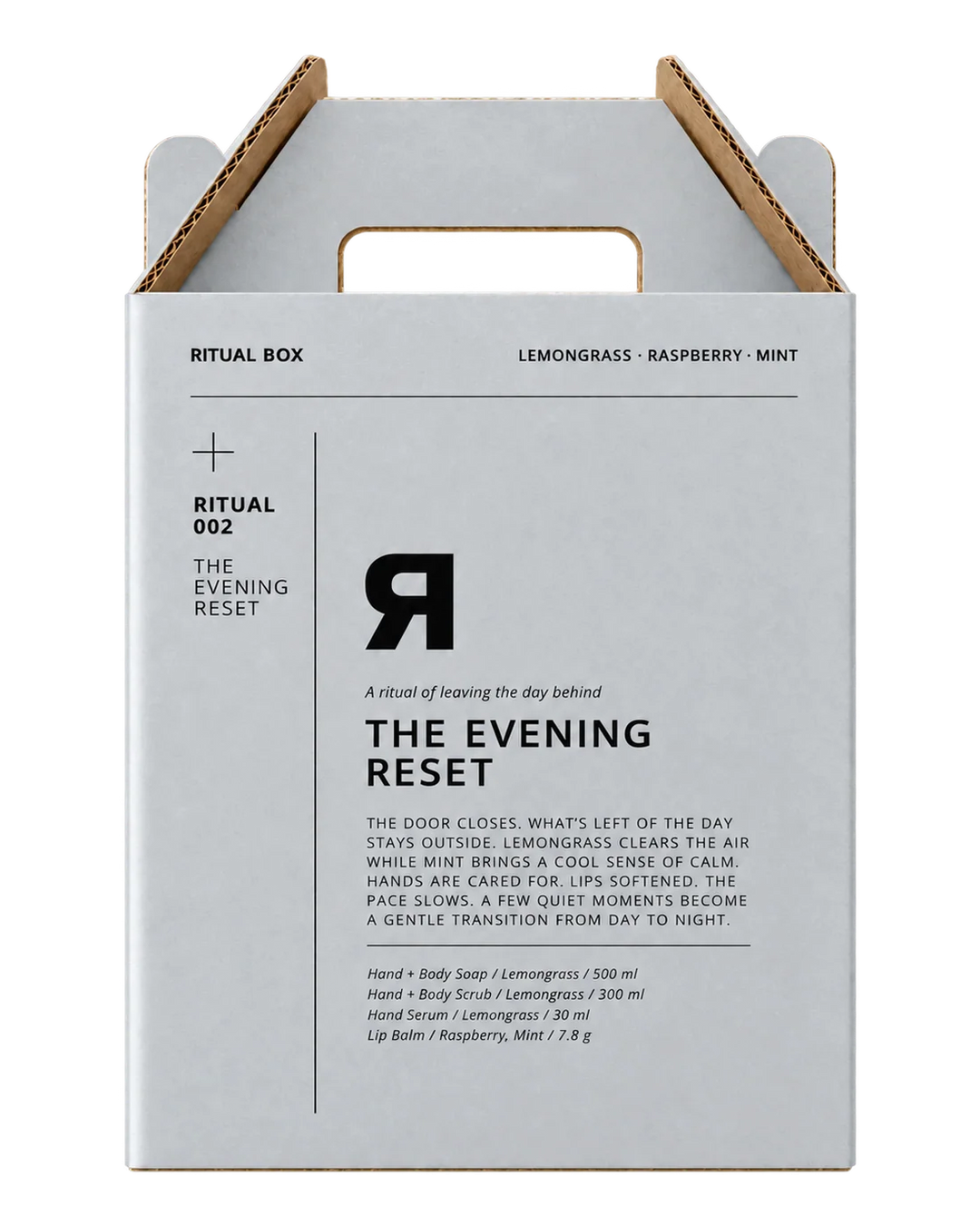 Rebelle The Evening Reset Hand + Body Soap/Soufflé/Serum & Lip Balm (500/300/30 ml)