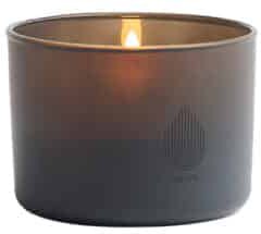 Uyuni glass candle 8,2x6 grey