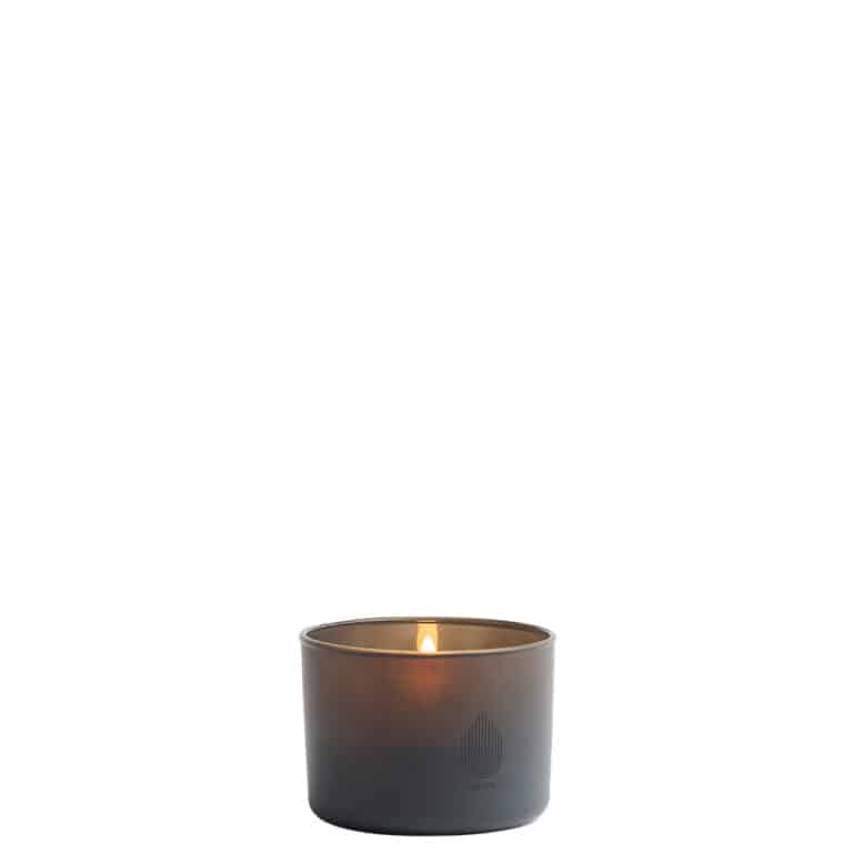 Uyuni glass candle 8,2x6 grey