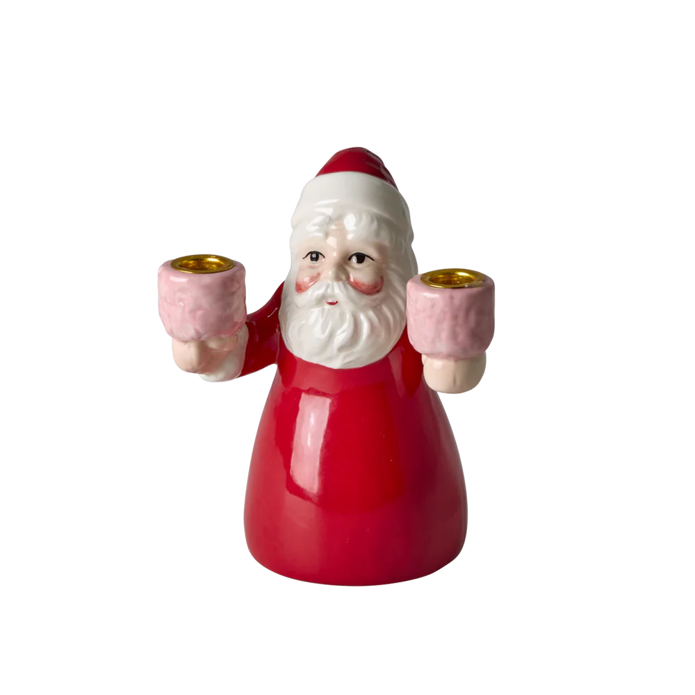 Rice ljósastaki jólamaður t/2 ljós 13cm