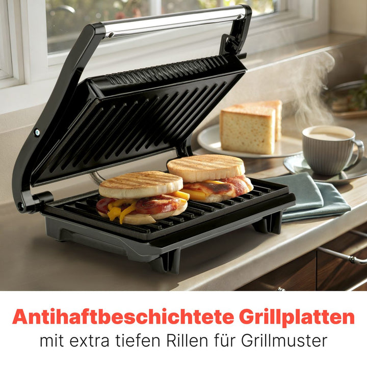 Bomann multi grill jarn, svørt/stál