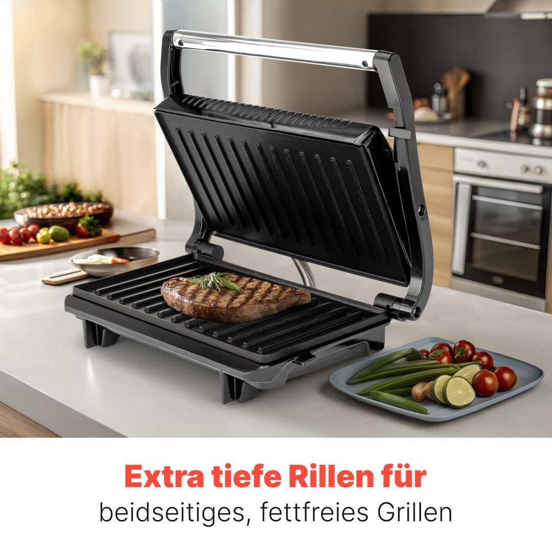 Bomann multi grill jarn, svørt/stál