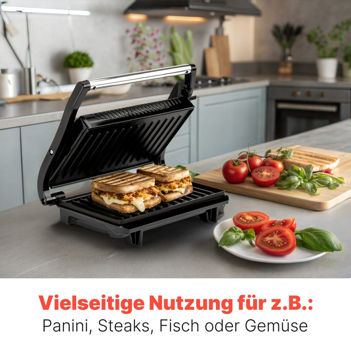 Bomann multi grill jarn, svørt/stál