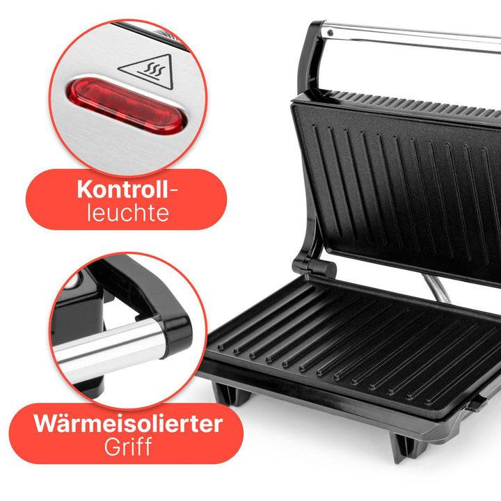 Bomann multi grill jarn, svørt/stál