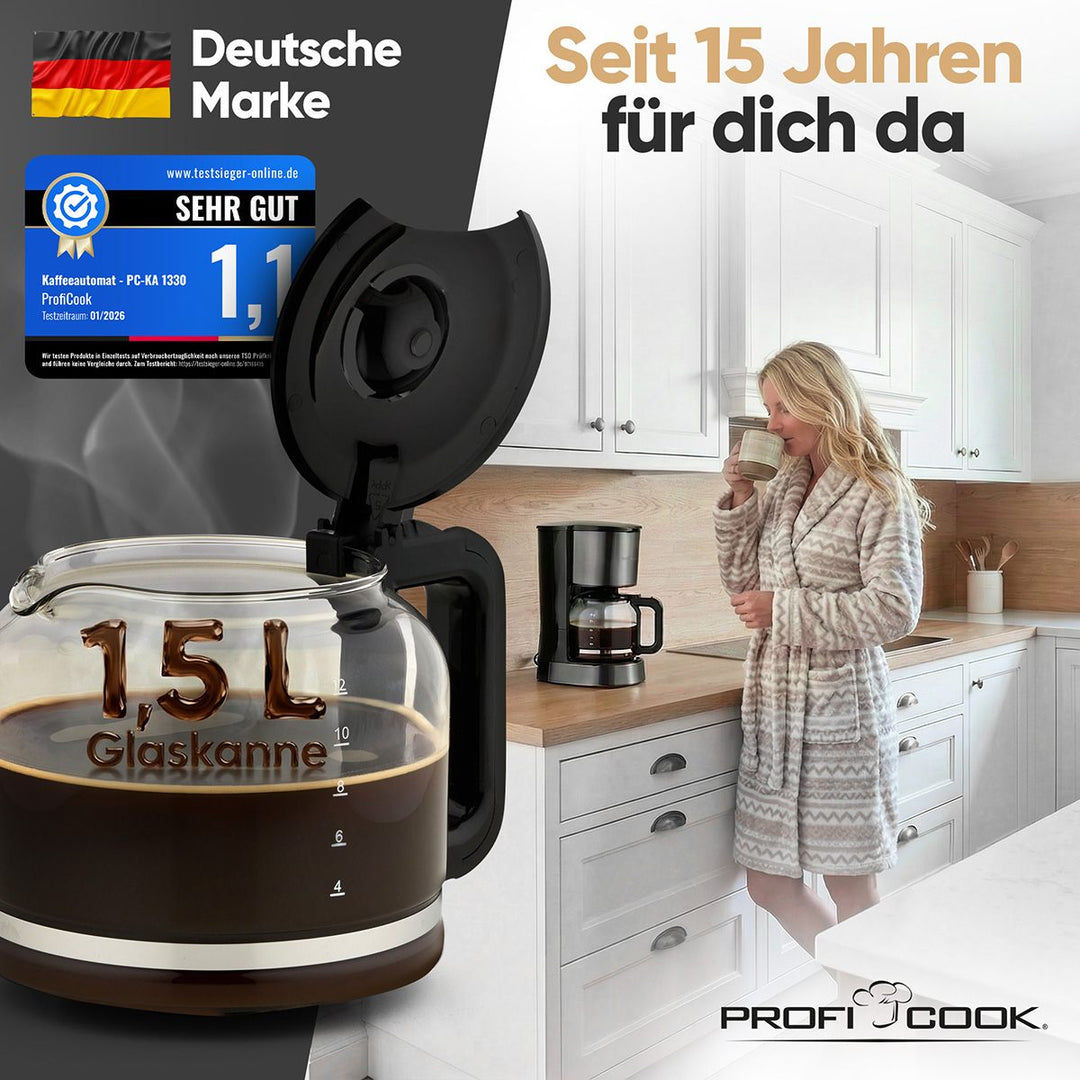 ProfiCook Kaffimaskina, grá, PC-KA 1330