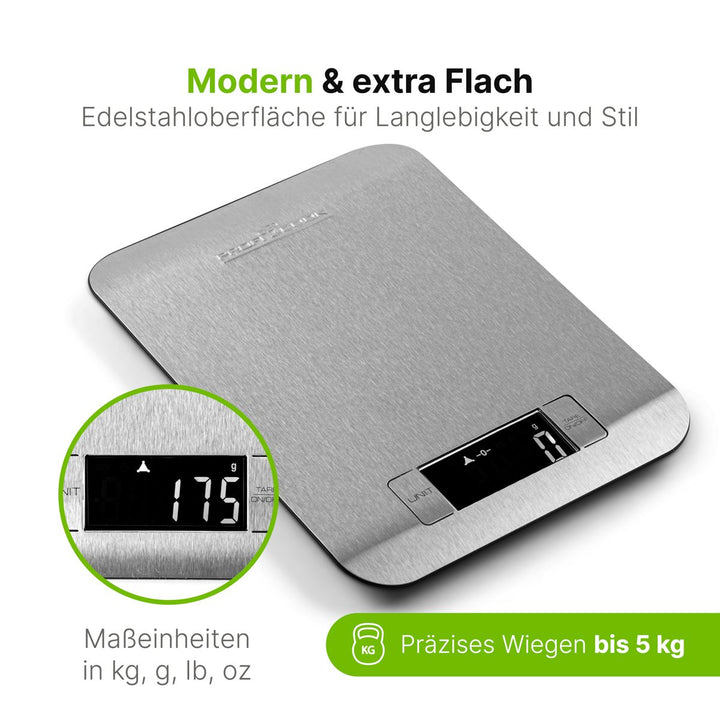 ProfiCook køksvekt, stál, 5.0kg