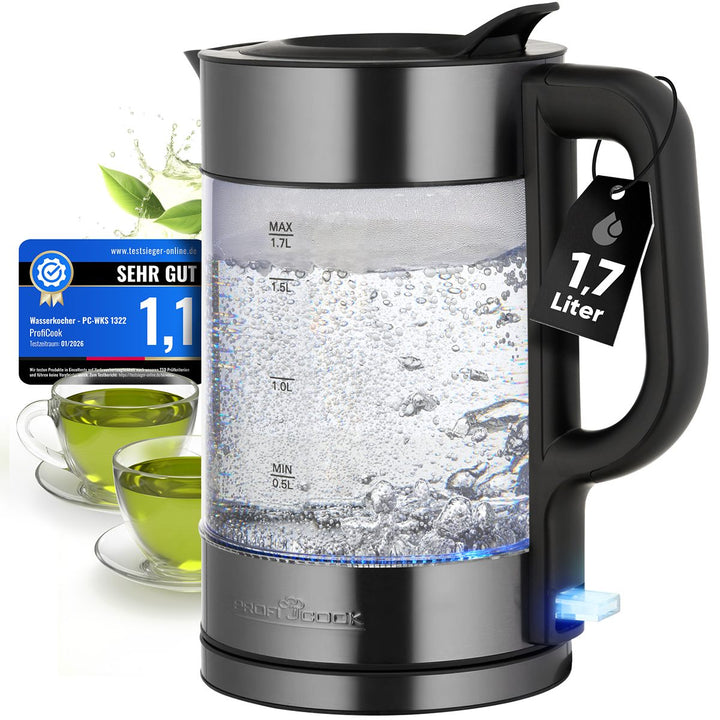 ProfiCook Ketil, glas&stál 1,7ltr