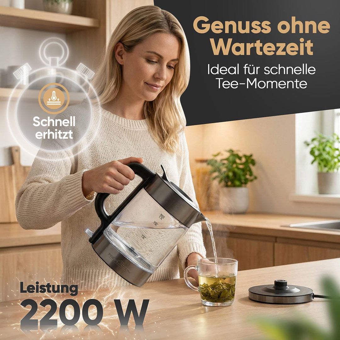 ProfiCook Ketil, glas&stál 1,7ltr